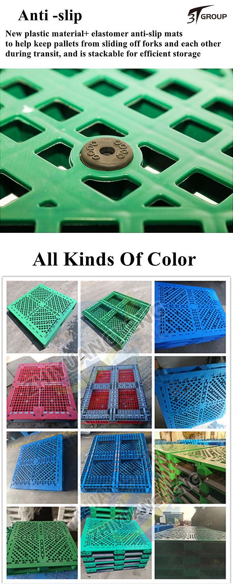 China 4 Way Entry Stackable Plastic Pallet manufactory