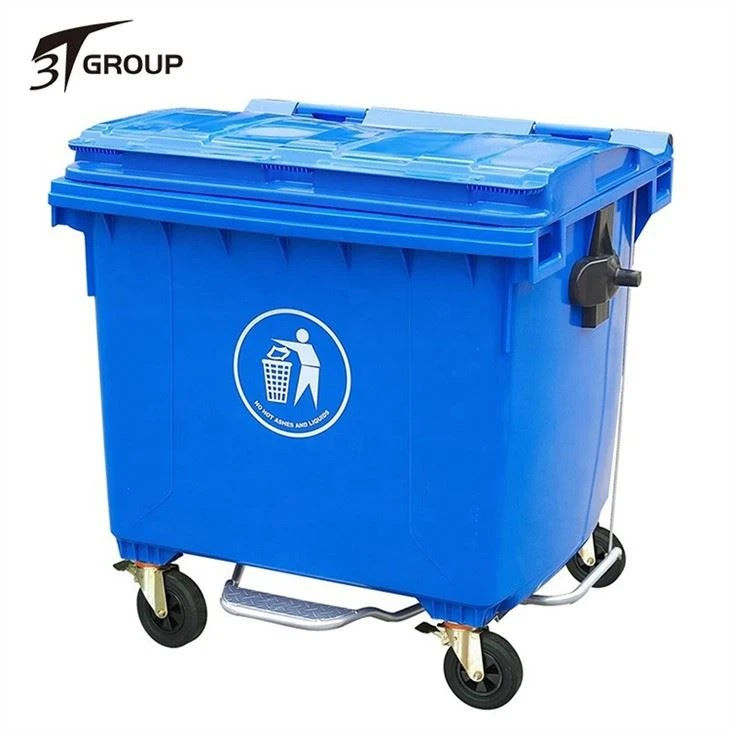 4 Wheel Plastic Waste Bins good quality